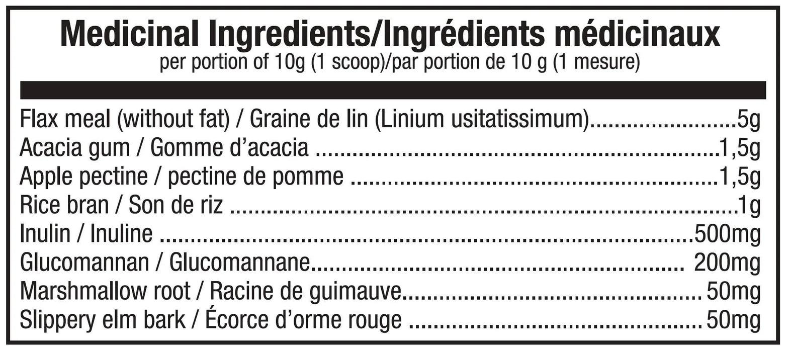 ATP PrebioFib 300g - Valeurs Nutritionnelles Prébiotiques Fibres | SynerFit Nutrition