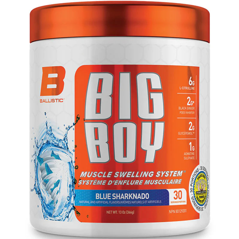 Ballistic Supps Big Boy Stim Free 366g 30 portions Blue Sharknado - SynerFit Nutrition