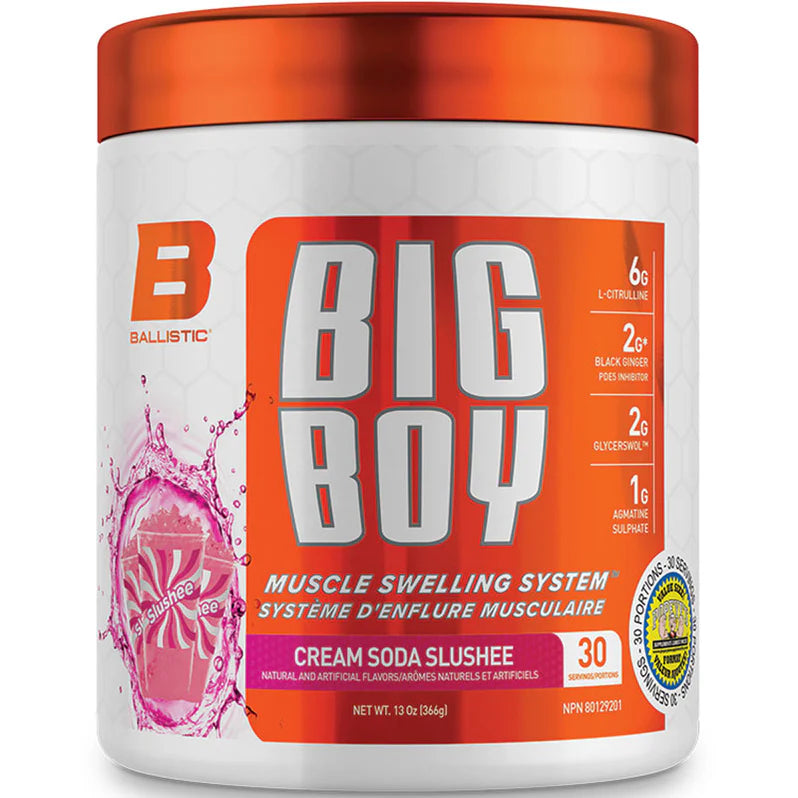 Ballistic Supps Big Boy Stim Free 366g 30 portions Cream Soda Slushee - SynerFit Nutrition