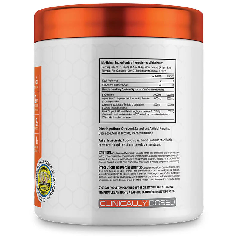 Ballistic Supps Big Boy Stim Free 366g - Tableau des faits nutritionnels - SynerFit Nutrition