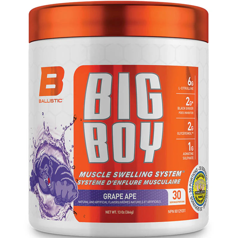 Ballistic Supps Big Boy Stim Free 366g 30 portions Grape Ape - SynerFit Nutrition