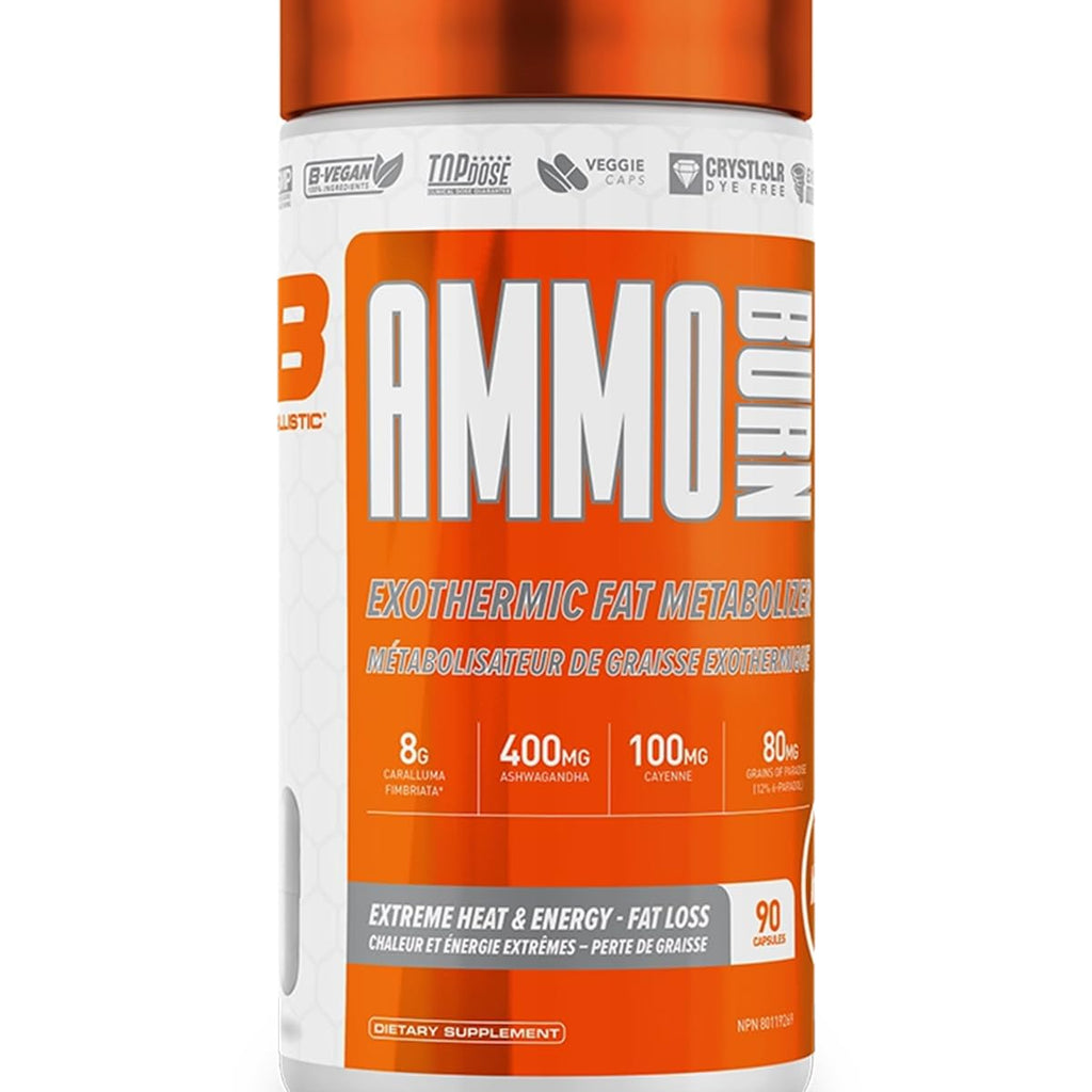 Ballistic Labs Ammo Burn 90 Capsules - Brûleur de Gras Thermogénique Perte de Poids | SynerFit Nutrition