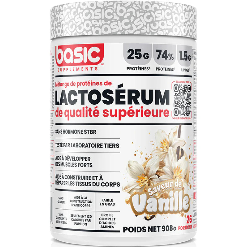 Basic Supplements Whey Blend 2lbs - Protéine Vanille - SynerFit Nutrition