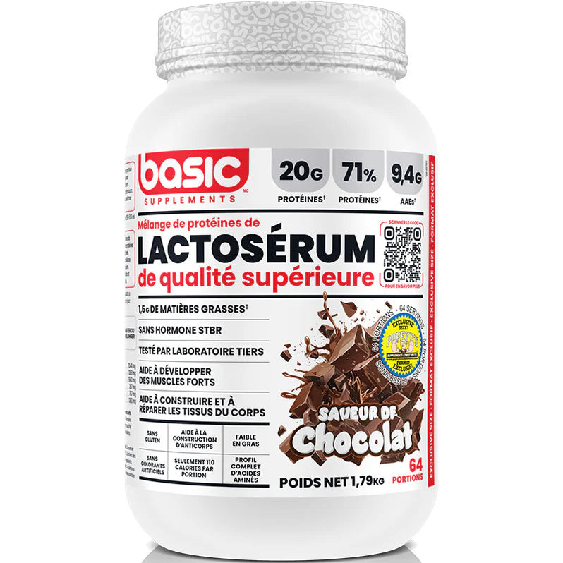 Basic Supplements Whey Blend 4lbs - Protéine Chocolat - SynerFit Nutrition
