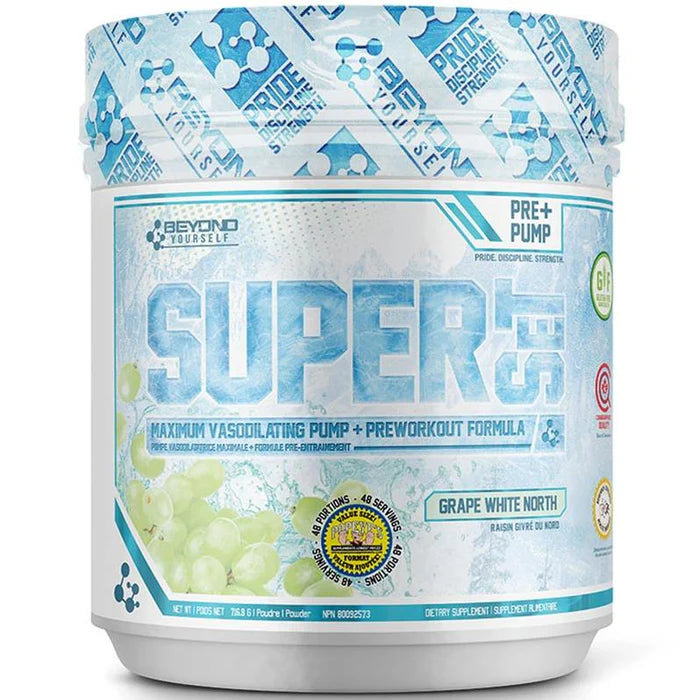 Beyond Yourself Super Set Pré-Workout 716g Grape White North - Énergie et performance - SynerFit Nutrition