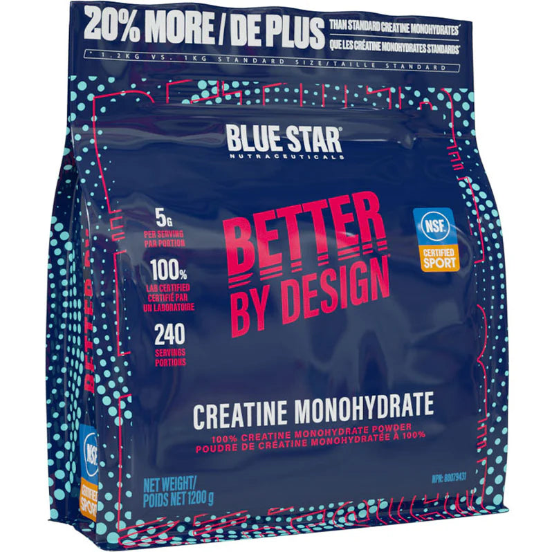 Blue Star Créatine Monohydrate 1200g Sans Saveur - Force et performance - SynerFit Nutrition