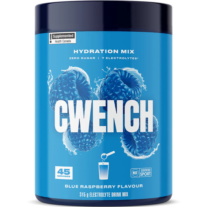 Cwench Électrolytes 315g 45 portions Blue Raspberry - SynerFit Nutrition