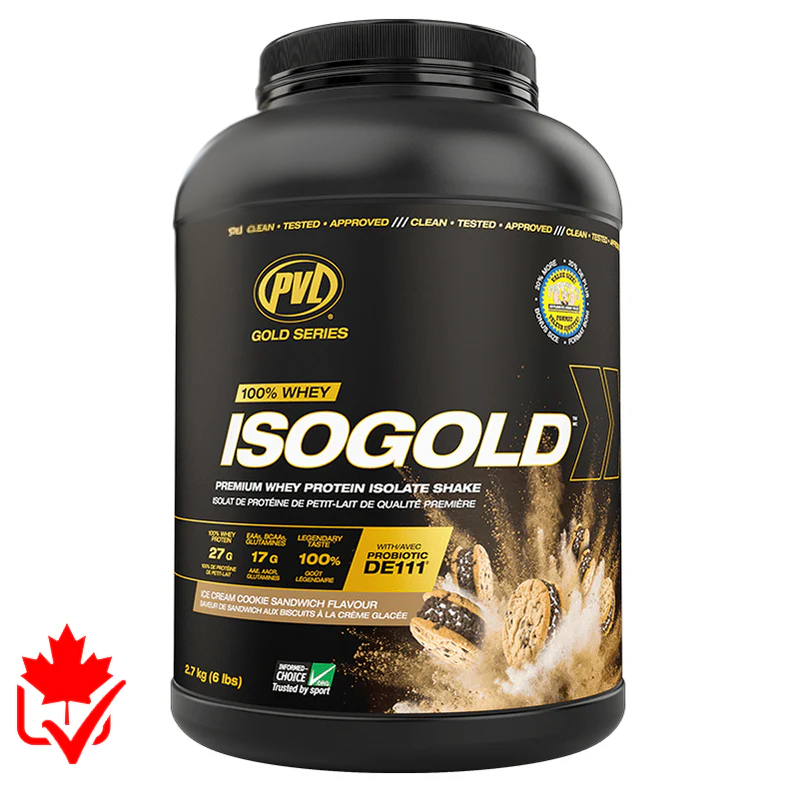 PVL Iso Gold Whey Protéine 6lb - Saveur Ice Cream Cookie - SynerFit Nutrition