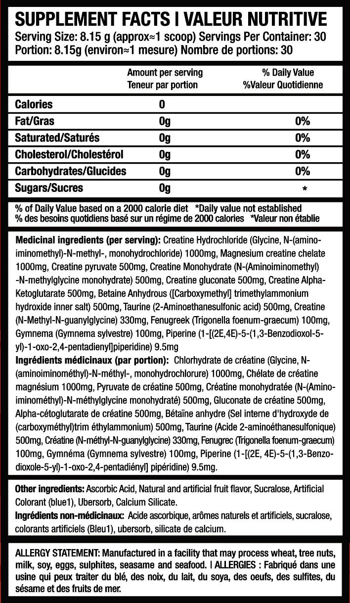 Predator Labs Dragon's Blood 30 Portions - Valeurs Nutritionnelles Pré-Entraînement | SynerFit Nutrition