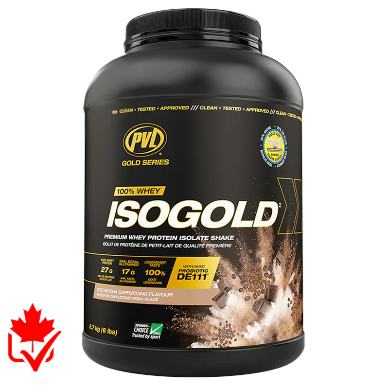 PVL Iso Gold Whey Protéine 6lb - Saveur Moka Cappuccino - SynerFit Nutrition