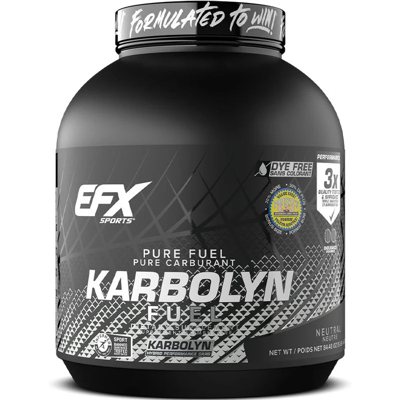 EFX Sports Karbolyn Fuel 2395g 48 portions Neutre sans colorant - SynerFit Nutrition