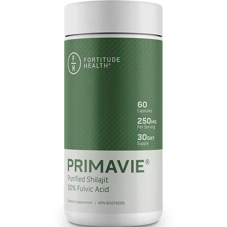 Fortitude Health Primavie Shilajit 60 caps - Énergie et vitalité - SynerFit Nutrition