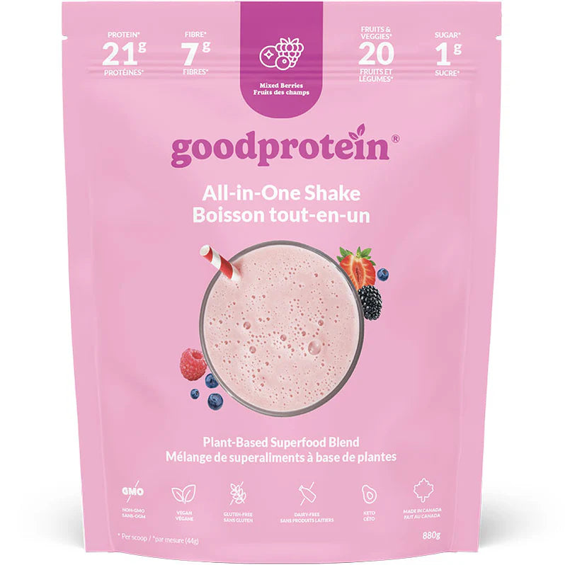 Good Protein All-in-One Vegan 880g Fruits des champs - Protéine végétale - SynerFit Nutrition