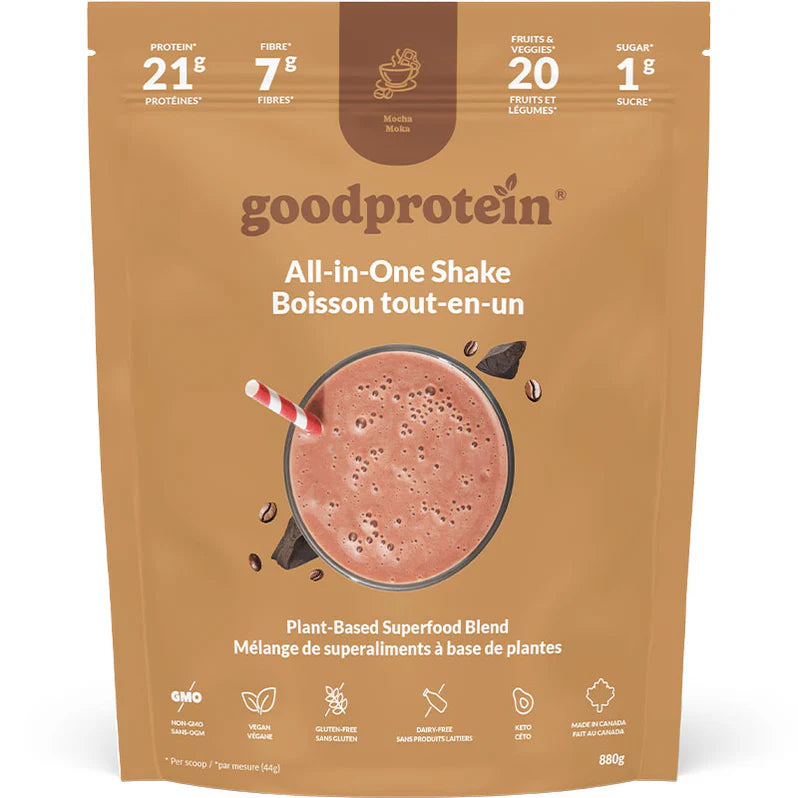 Good Protein All-in-One Vegan 880g Moka - Protéine végétale - SynerFit Nutrition