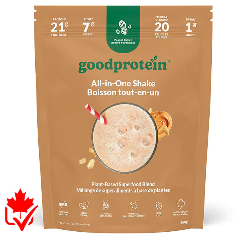 Good Protein All-in-One Vegan 880g Beurre d'arachide - Protéine végétale - SynerFit Nutrition