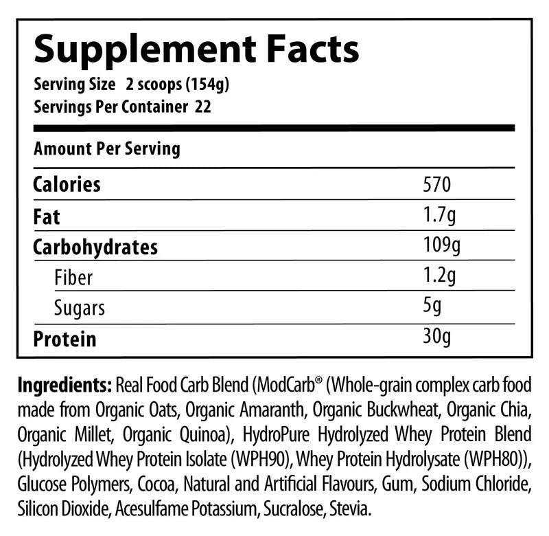 Nutrabolics HydroMass — Gainer pour la prise de masse