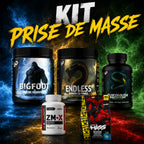 Kit Prise de Masse Totale - Mutant Mass, Créatine, ZXM, Glucobolism et EAA Predator - SynerFit Nutrition