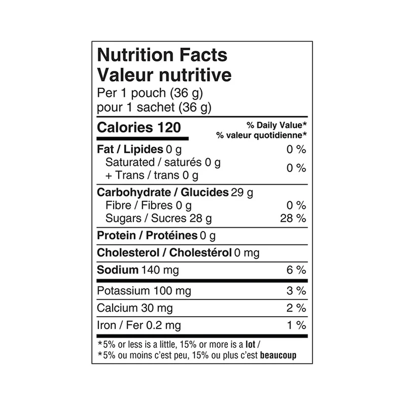 Krono Gel Énergisant 36g - Valeurs Nutritionnelles Glucides Caféine | SynerFit Nutrition
