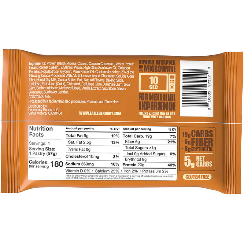 Legendary Foods Protein Pastry 57g S'mores - Informations nutritionnelles - SynerFit Nutrition