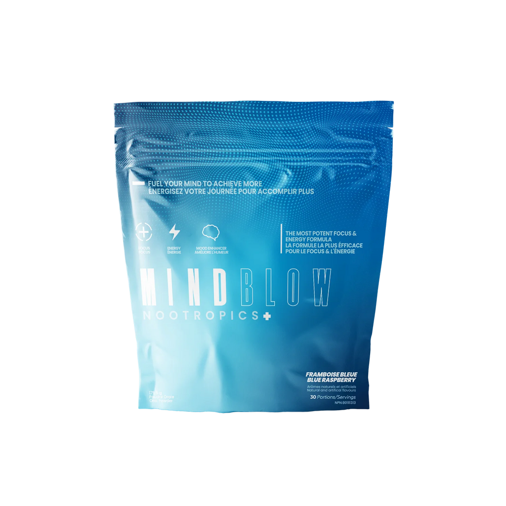 MindBlow Nootropics 30 Portions Framboise Bleue - Focus Énergie Concentration | SynerFit Nutrition