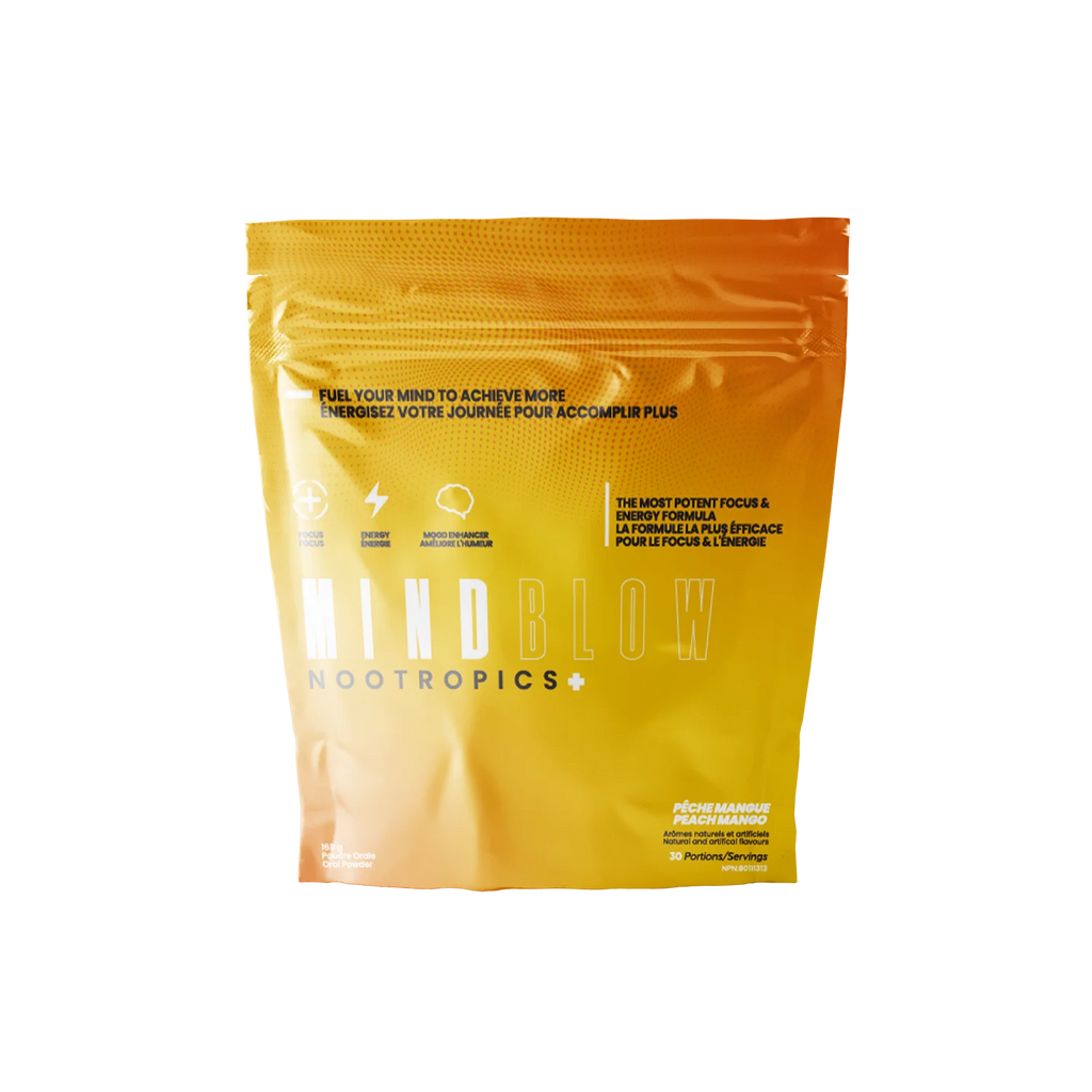 MindBlow Nootropics 30 Portions Pêche Mangue - Focus Énergie Concentration | SynerFit Nutrition