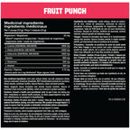 Mutant Hardcore BCAA 390g - Informations nutritionnelles Fruit Punch - SynerFit Nutrition