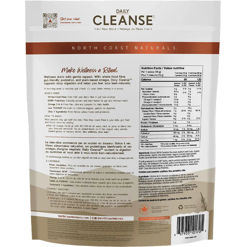 North Coast Naturals Mélange de Fibres 1kg - Valeurs Nutritionnelles Fibres Quotidiennes | SynerFit Nutrition