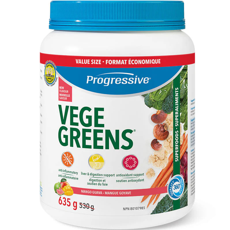 Progressive Vege Greens 635g Mango Guava - Superaliments verts - SynerFit Nutrition