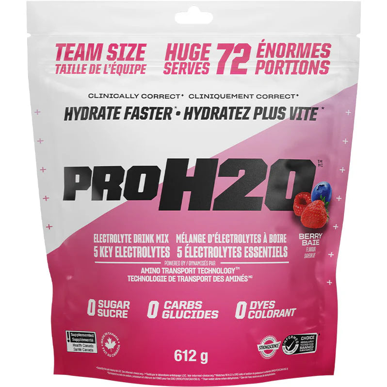 PVL Pro H2O Électrolytes 612g Berry - Hydratation et performance - SynerFit Nutrition