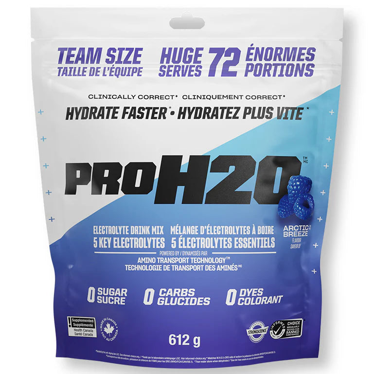PVL Pro H2O Électrolytes 612g Arctic Breeze - Hydratation et performance - SynerFit Nutrition