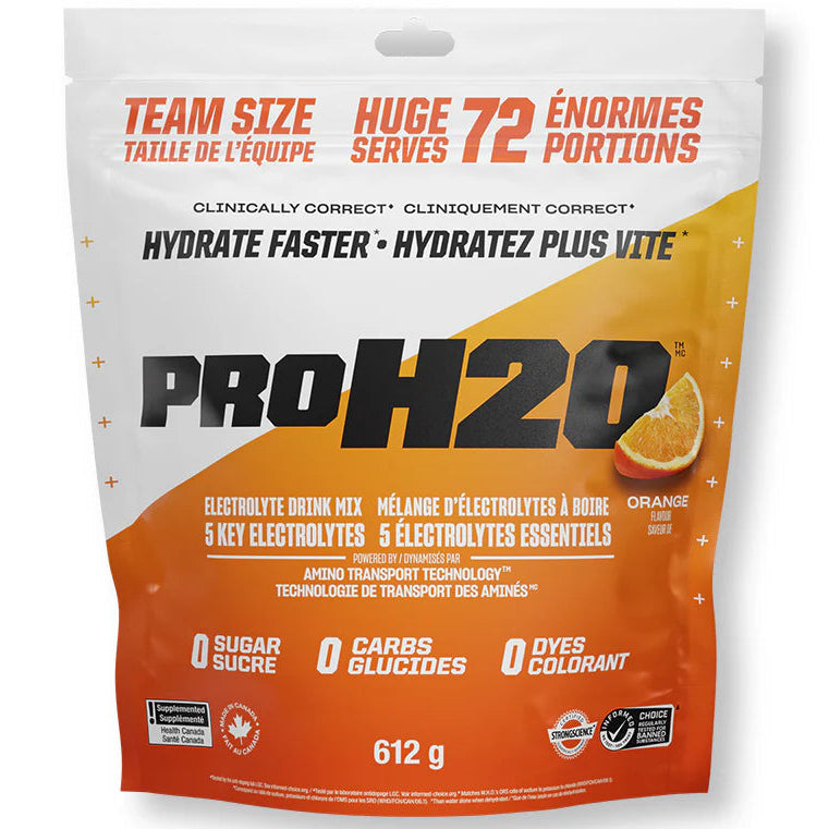 PVL Pro H2O Électrolytes 612g Orange - Hydratation et performance - SynerFit Nutrition