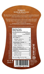 Rabeko Holy Smokes BBQ Sauce 350ml — étiquette arrière avec ingrédients et valeurs nutritionnelles