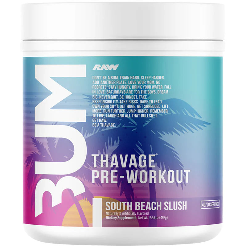 CBUM Thavage Pré-workout 492g 40 portions South Beach Slush - SynerFit Nutrition