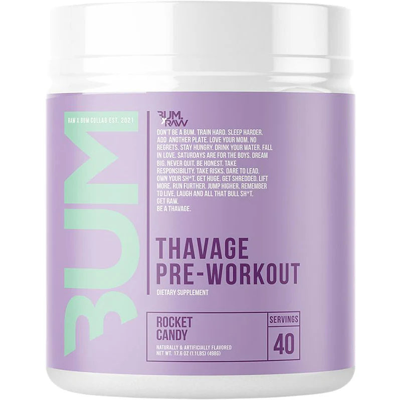 CBUM Thavage Pré-workout 498g 40 portions Rocket Candy - SynerFit Nutrition