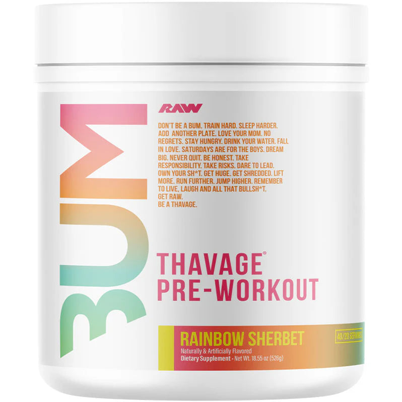 CBUM Thavage Pré-workout 526g 40 portions Rainbow Sherbet - SynerFit Nutrition