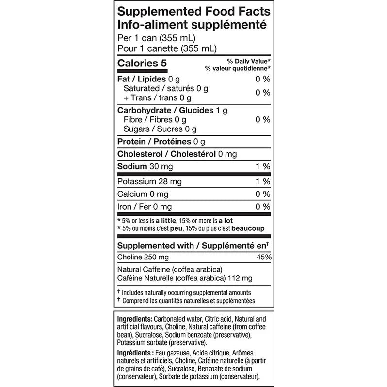 CBUM Energy Drink RTD 355ml - Informations nutritionnelles - SynerFit Nutrition