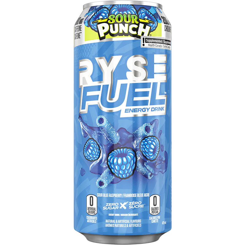 Ryse Fuel Energy Drink 473ml Sour Blast Blue Raspberry - SynerFit Nutrition