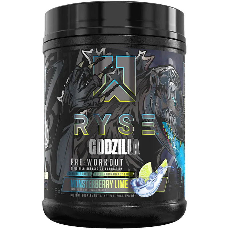 Ryse Godzilla Pré-Workout 796g Monsterberry Lime - Énergie et performance - SynerFit Nutrition