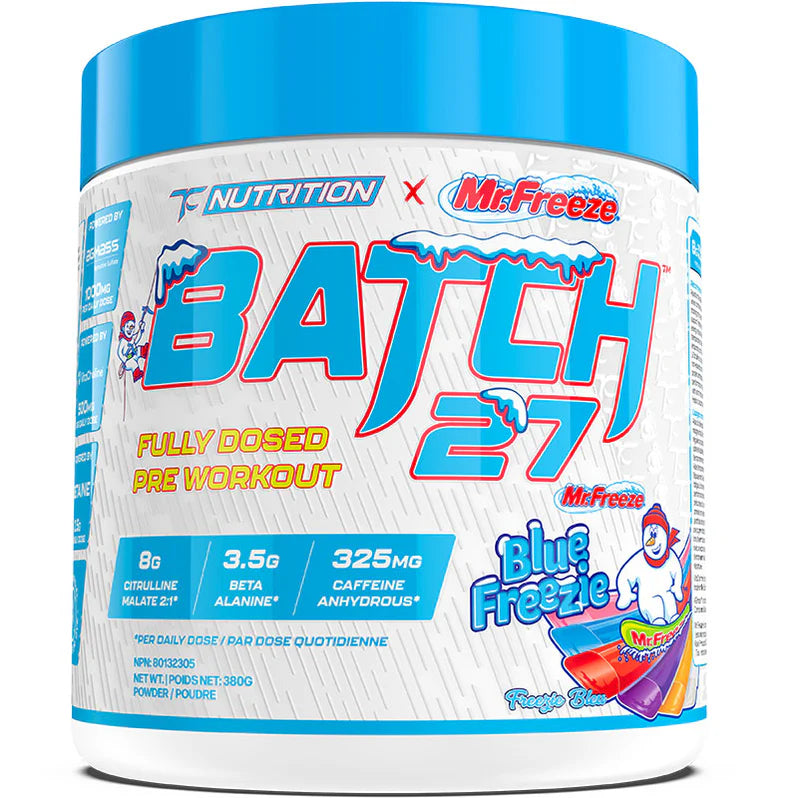 TC Nutrition Batch 27 Pré-workout 380g 40 portions Blue Freezie - SynerFit Nutrition