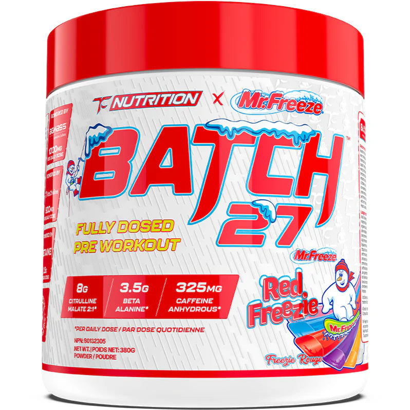 TC Nutrition Batch 27 Pré-workout 380g 40 portions Red Freezie - SynerFit Nutrition