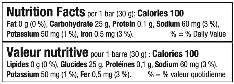 XAct Barre Énergie Érable - Valeurs Nutritionnelles Barre Sportive Naturelle | SynerFit Nutrition
