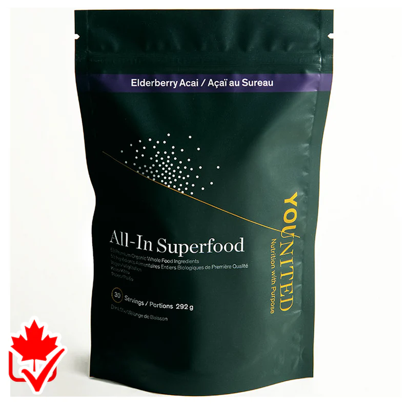 Younited All-In Superfood 30 portions Elderberry Acai - Superaliments et vitalité - SynerFit Nutrition