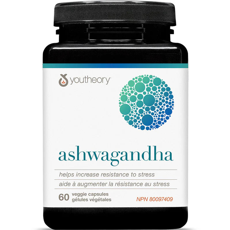 Youtheory Ashwagandha KSM-66® — Adaptogène Anti-Stress & Sommeil